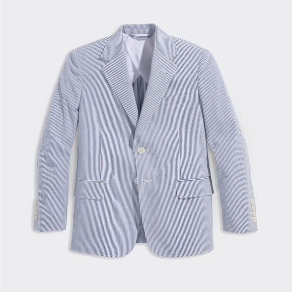 Vineyard Vines Classic Blue Striped Boys Blazer - Picture 1 of 4